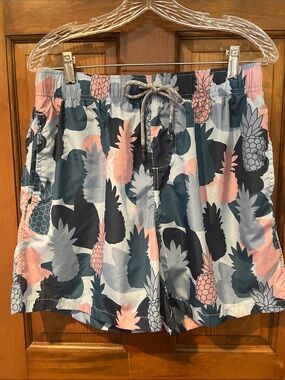 Vintage Summer Ponji Print Swim Shorts